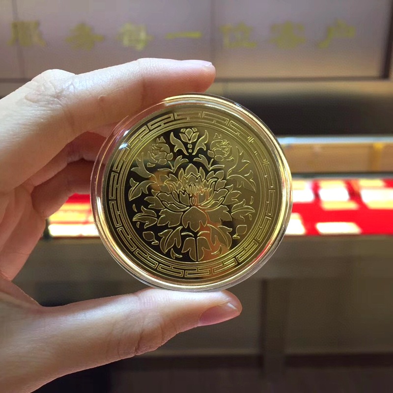 黄金金币定制 足金999金币庆典活动礼品 公司周年纪念币批发定做