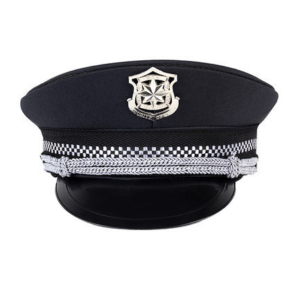 保安帽子春秋男款新式保安作训棉帽女物业酒店门卫黑色鸭舌帽