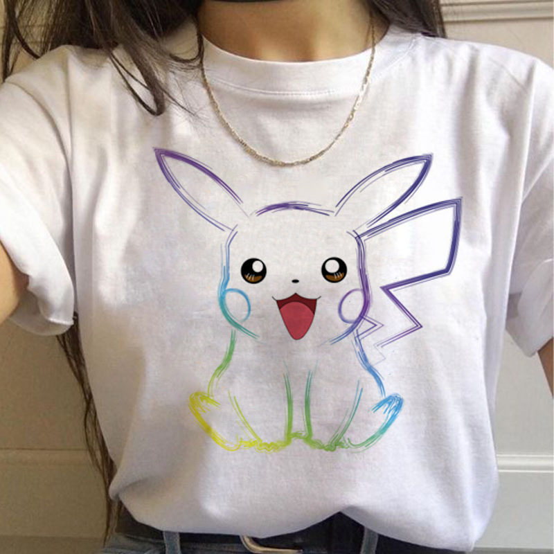 pokemon t-shirt 精灵宝可梦宠物小精灵周边皮卡丘印花短袖t恤