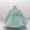 girl full dress princess Pompous skirt Flower girl Wedding dress host costume winter Long sleeve children The age of birthday full dress girl full dress princess Pompous skirt Flower girl Wedding dress host costume winter Long sleeve children The age of birthday full dress