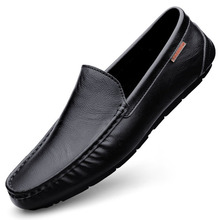 Genuine Leather Men Casual Shoes Luxury Brand Mens Loafers