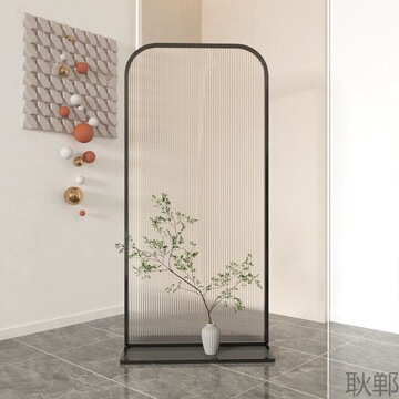 g1现代简约轻奢屏风进门入户客厅玄关沙发边卧室长虹玻璃隔断可移