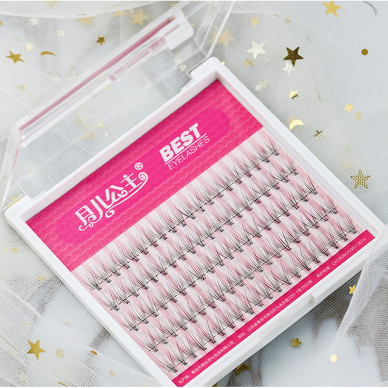 10P Hot Melt Single Cluster Individual False Eyelash 5 Rows Grafting Eyelashes Thick Curl Grafting Planting Eyelashes