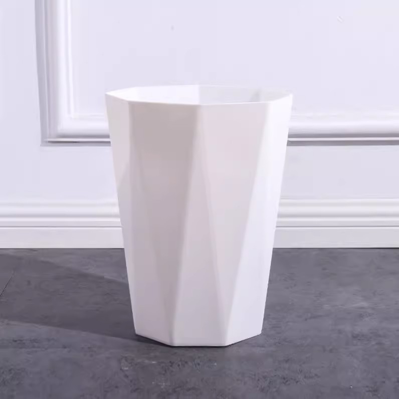 Nordic Creative Simple Diamond Household Trash Can Uncovered Kitchen Living Room Office Hotel Large Wastebasket Wholesale