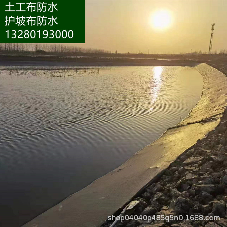 鱼塘虾池池塘护坡黑 pe布乙烯布藕池海参甲鱼养殖池编织布 抗老化