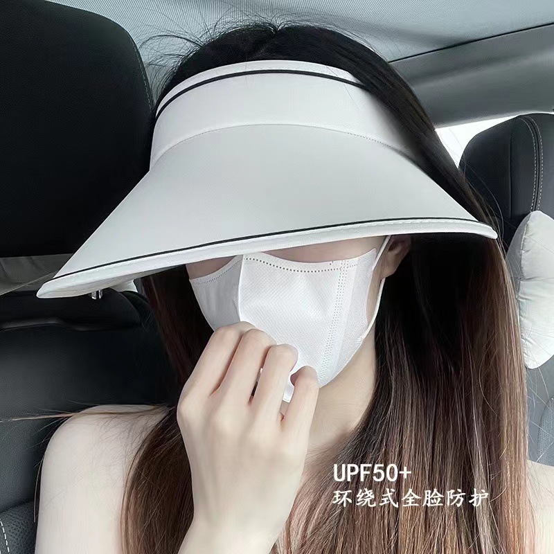 Sun Hat Women's Cycling Big Brim Uv Protection 2023 New Air Top Cover Face Summer Sun Hat Sun Protection Hat