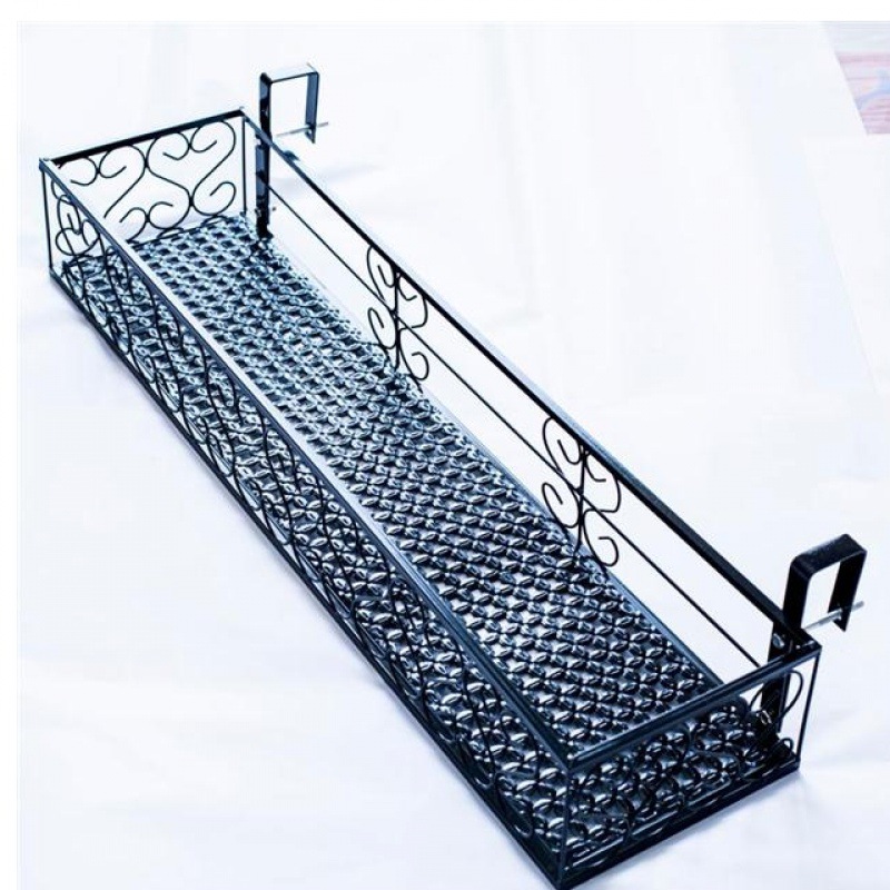 悬挂式花架阳台铁艺护栏窗台多肉壁挂多肉植物架防盗窗栏杆置物架