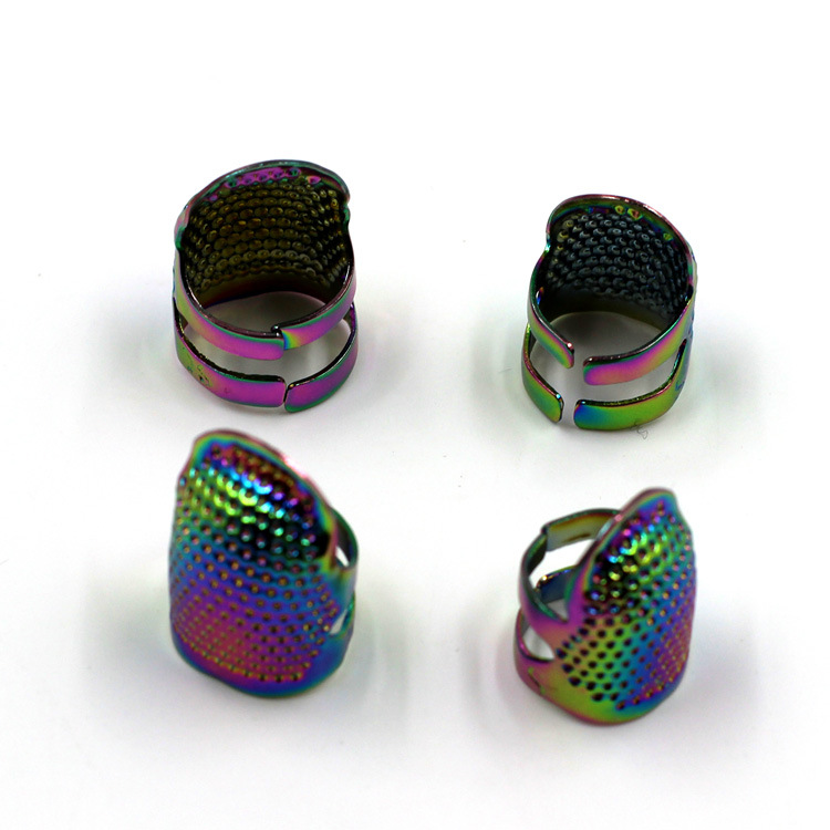 金色顶针 金属指头套 铜色戒指器 护手指环指套 手工防滑刺绣抵戒