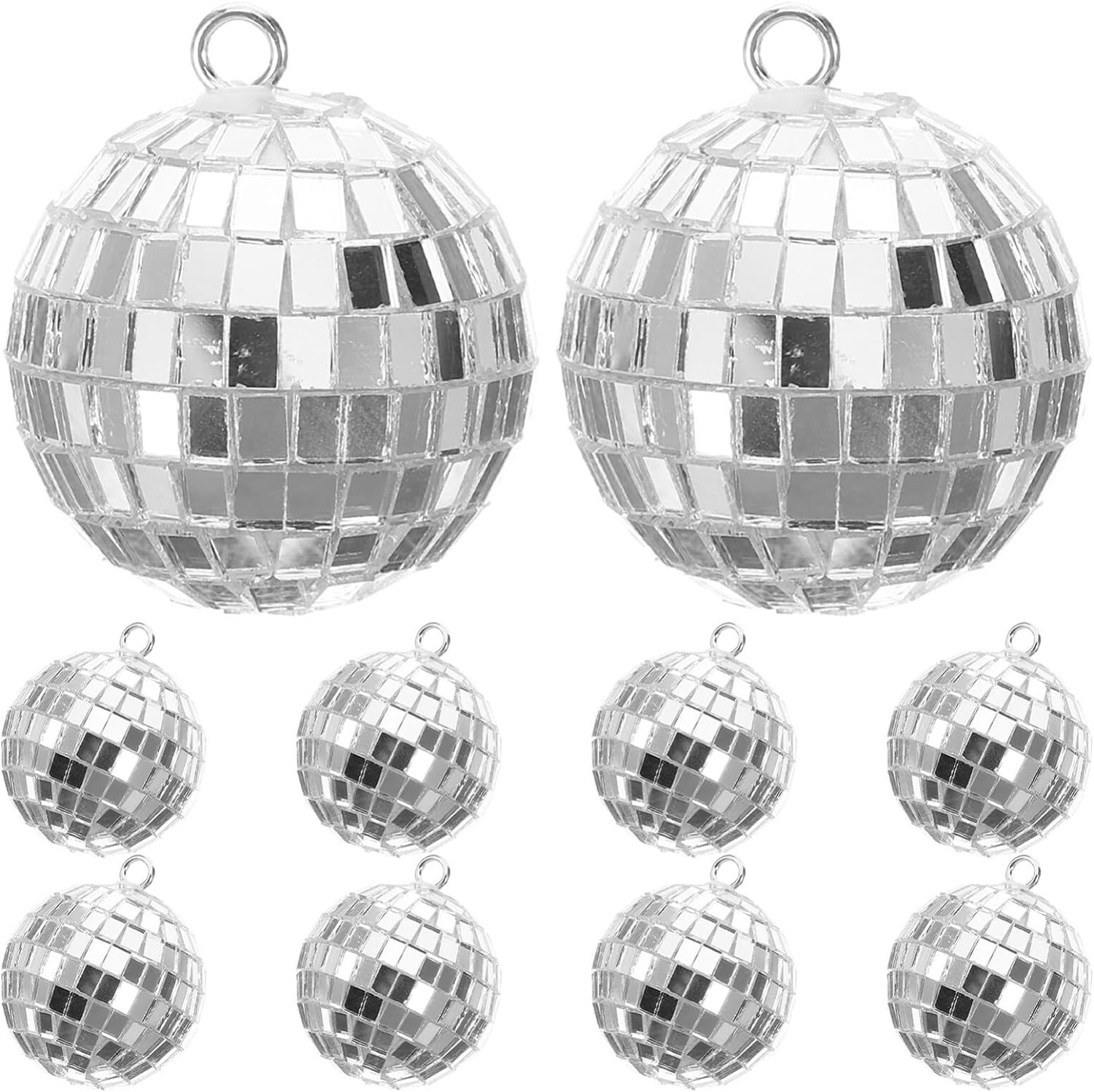 Disco Mirror Ball Hanging Ball with Bracelet Hook 2024 Cross-Border Amazon Party Decoration Disco 7-Piece Stainless Steel Knife Set