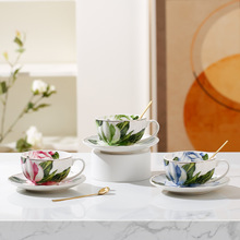 轻奢陶瓷咖啡杯碟套装精致家用下午茶具水杯套装礼品高颜值伴手礼