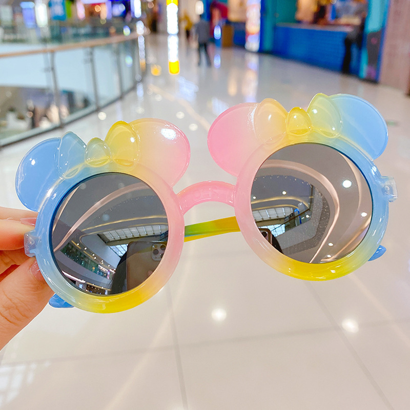 Children's Sunglasses Cute Princess Fashion Gradient Cartoon Men's and Women's Sunglasses Children's Colorful Sun Protection Sun Shade Trendy Glasses