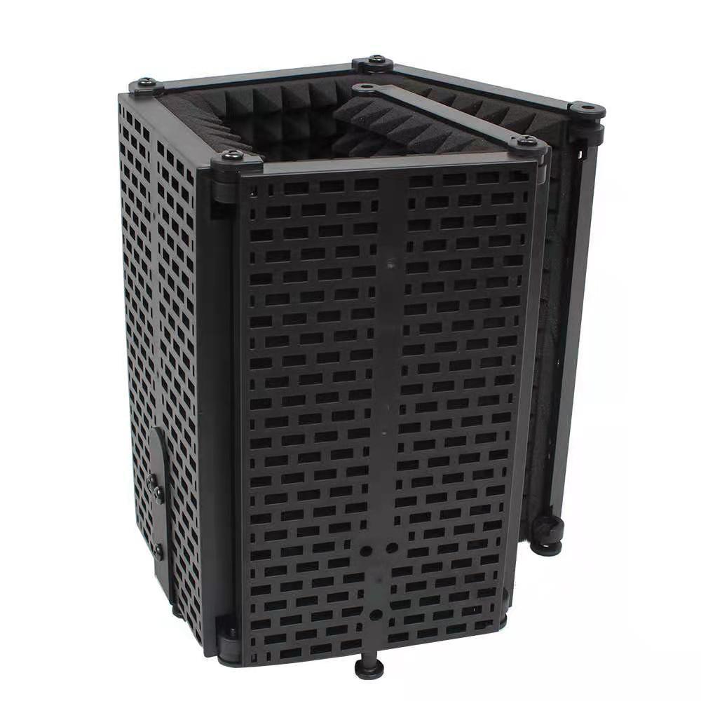 跨境直供 五门麦克风隔音罩降噪防风屏 话筒录音棚设备直播吸音板