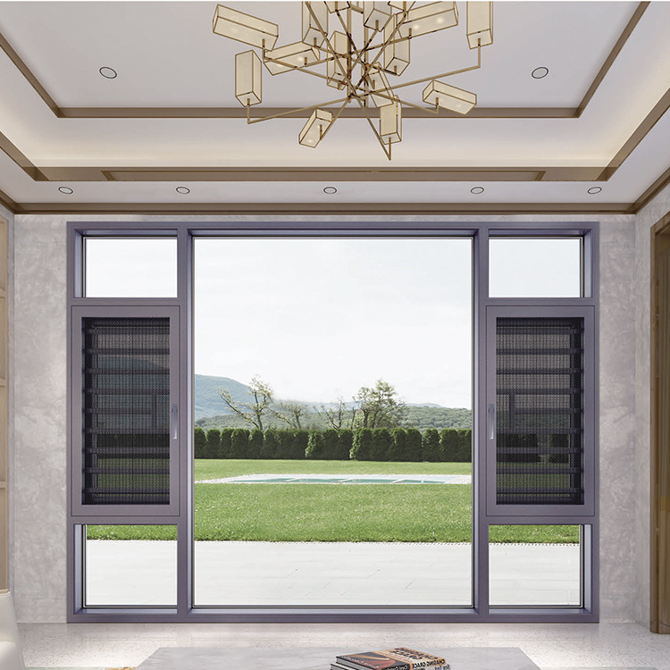 客厅断桥铝门窗富全门窗铝合金爱家109断桥窗纱一体(2.0)