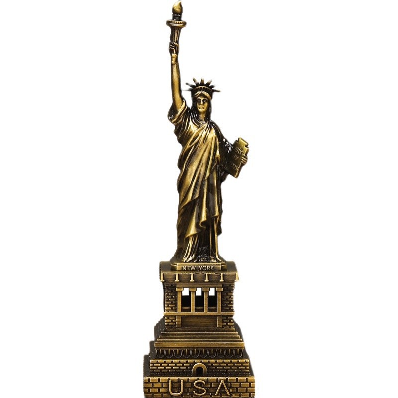 American Creative Metal Crafts Statue of Liberty Model Desktop Decoration Tourist Souvenir Keychain Pendant