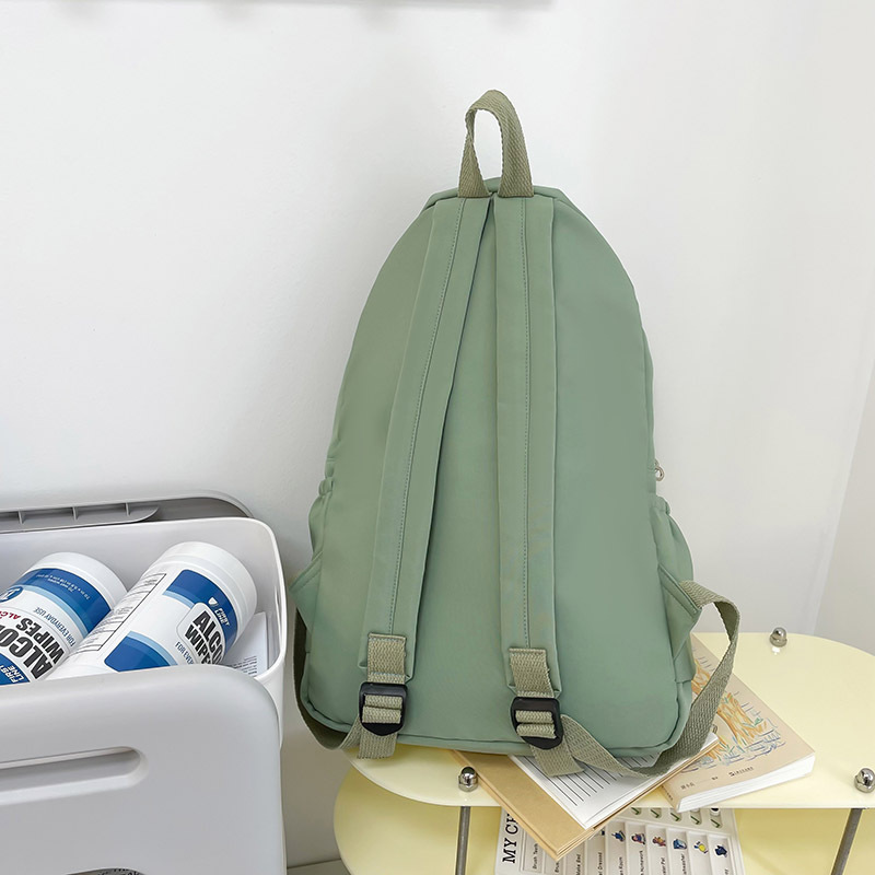 Casual Large Capacity Backpack Ins Style Travel Backpack Girls Korean Style Solid Color Simple Early High School Student Schoolbag