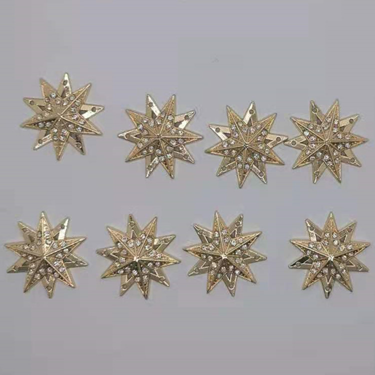 6成交9760新款合金十角星时尚服饰吊坠挂镀浅金挂油
