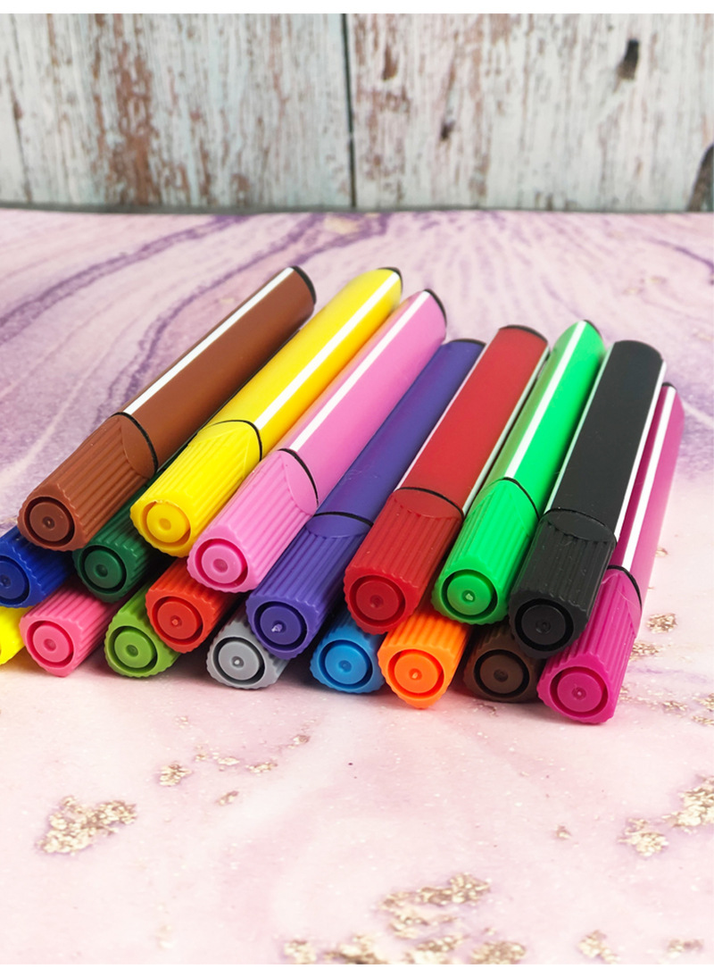 单支单色水彩笔美术绘画大容量补色三角杆水彩笔单只散装笔可水洗