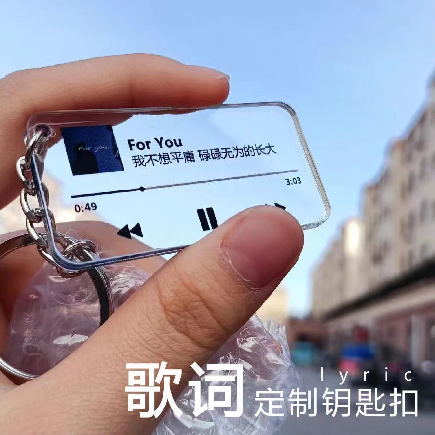 Spot Transparent Acrylic Keychain Double-Sided Tiktok Cartoon Key Pendants Celebrity Related Goods Gift Diy Pendant