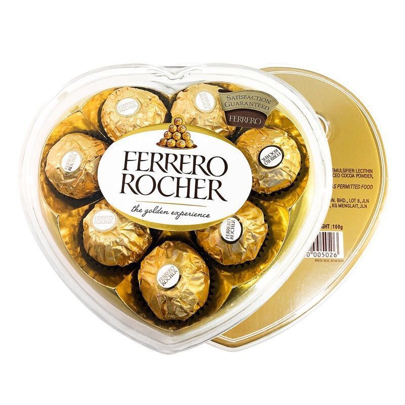 意大利费列/罗金莎巧克力t8粒心形礼盒装结婚礼伴手礼喜糖盒礼物