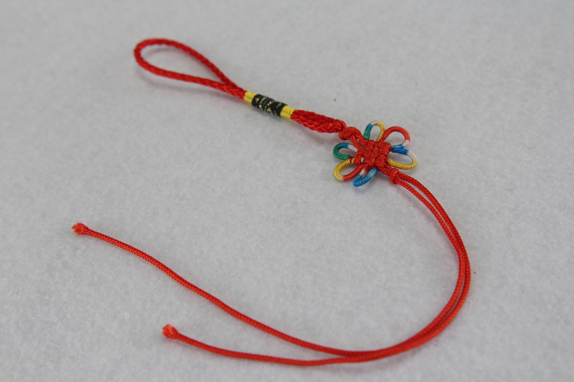 【厂家直销】 中国结批发 小花结 彩线结中国结手工绳编织