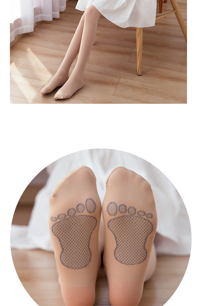 儿童白色舞蹈袜春秋夏季女童小脚丫脚底连裤袜学生天鹅绒跳舞袜子