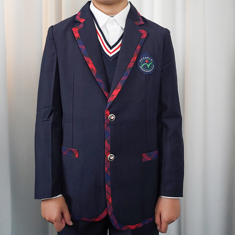 定 做多款班服学院风西服套装可印校徽学生校服春秋款英伦风西装