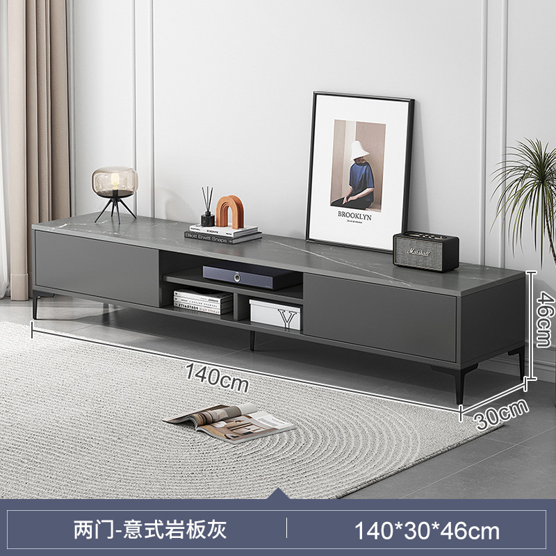 TV Cabinet Simple Modern Living Room Italian-Style Light Luxury Floor Cabinet Simple Storage Small Apartment Coffee Table TV Stand Combination