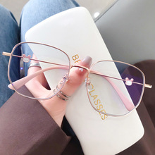 2022新款可爱Q版米奇眼镜韩版大框多边形金属眼镜架复古可配近视