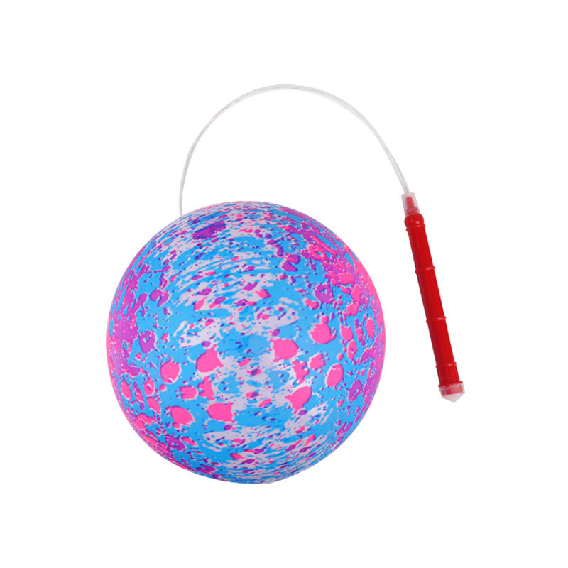 Children's Luminous Swing Ball Fitness Ball Ball Inflatable Elastic Ball Colorful Flash Balloon Toy Stall Night Market Hot Sale