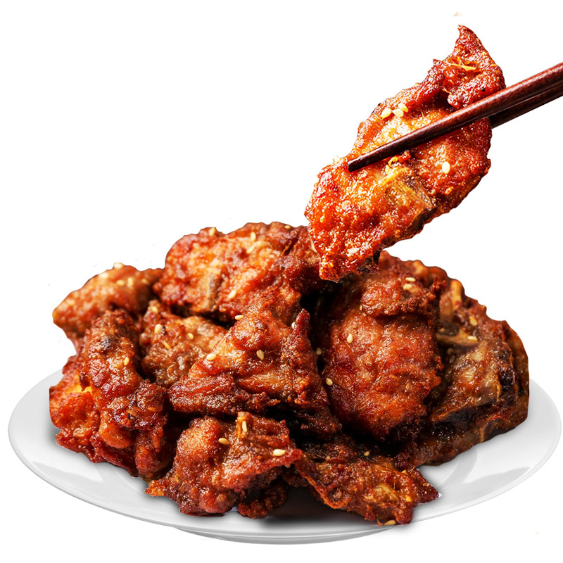 沈阳中街鸡架半成品小吃炸鸡叉骨香辣鸡架骨350g*6包邮夜宵美食