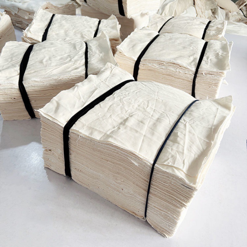 布头精裁剪原白色碎布棉擦机布吸油吸水工业抹布擦拭布废布代发