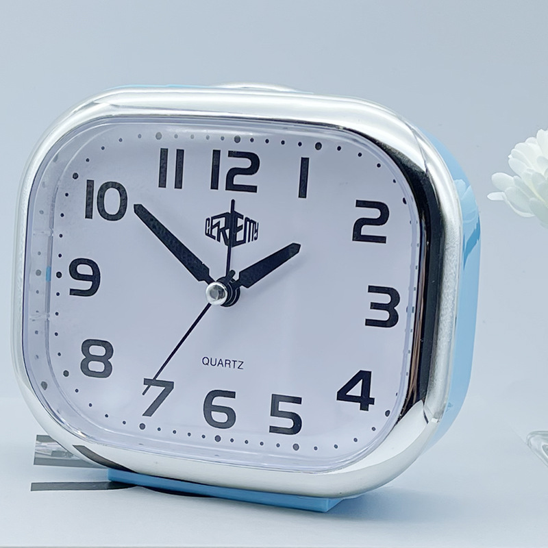 家用闹钟静音夜光学生老人专用闹铃台卧室床头时钟贪睡大字体钟表-阿