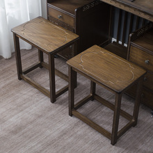 茶凳小方凳小凳子实木竹客厅家用小板凳新中式茶室茶台桌椅矮凳子