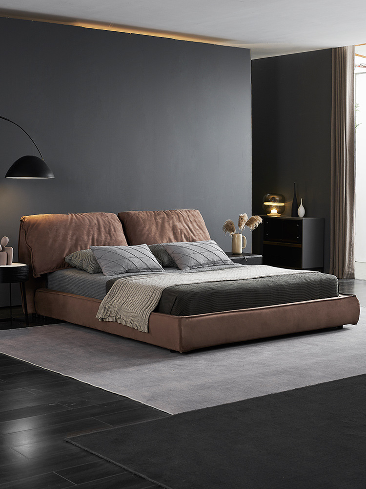 baxter大象耳朵床现代简约网红布艺极简软包轻奢羽绒科技布床主卧