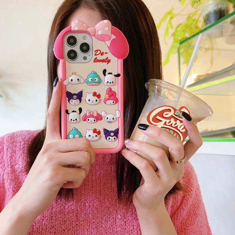 kt美乐蒂头像iphone12/15promax硅胶手机壳保护套适用苹果13/14软