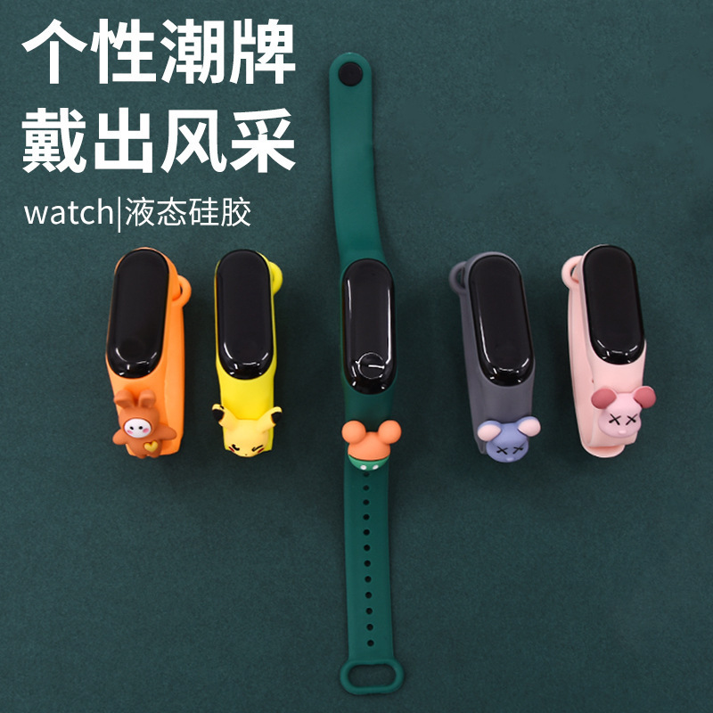 2022 New LED M 3 Doll Watch Electronic Watch Student Waterproof Bracelet Children Touch Watch One Piece Dropshipping