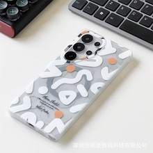 适用三星S25Ultra磨砂磁吸手机壳S24Ultra创意涂鸦潮流全包防摔套