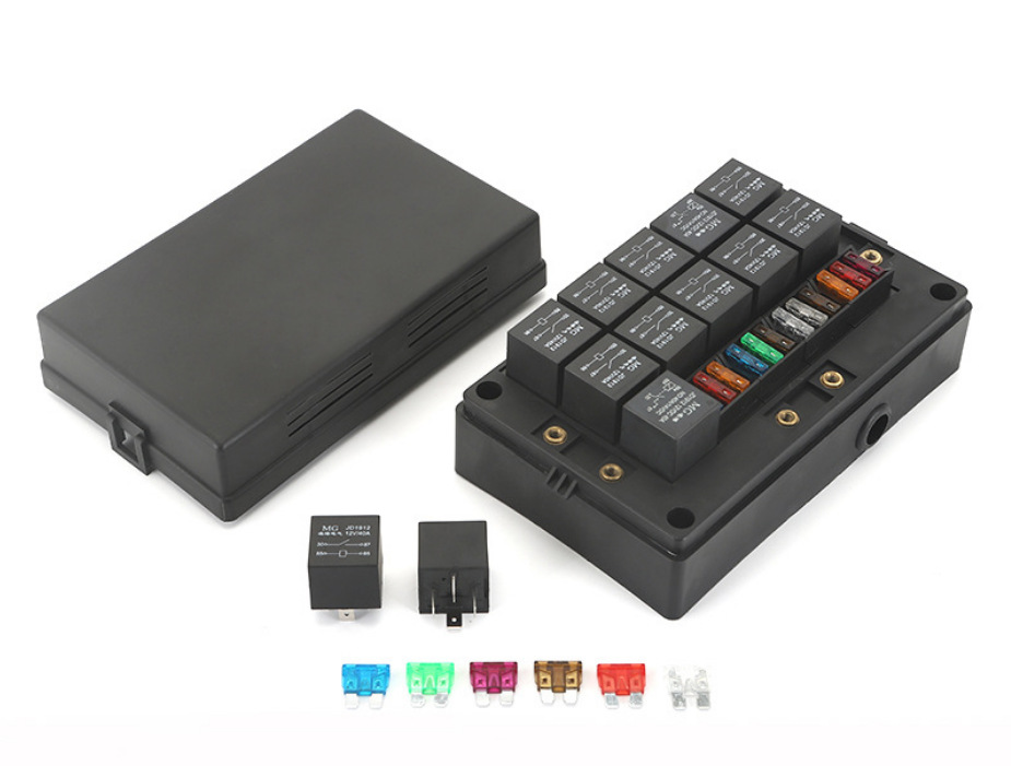 自由组合多路保险盒卡车工程车15路继电器带保险总控制改装保险盒