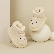 冬季新款婴儿童学步鞋加绒雪地靴宝宝鞋子保暖女童鞋男童韩版棉鞋
