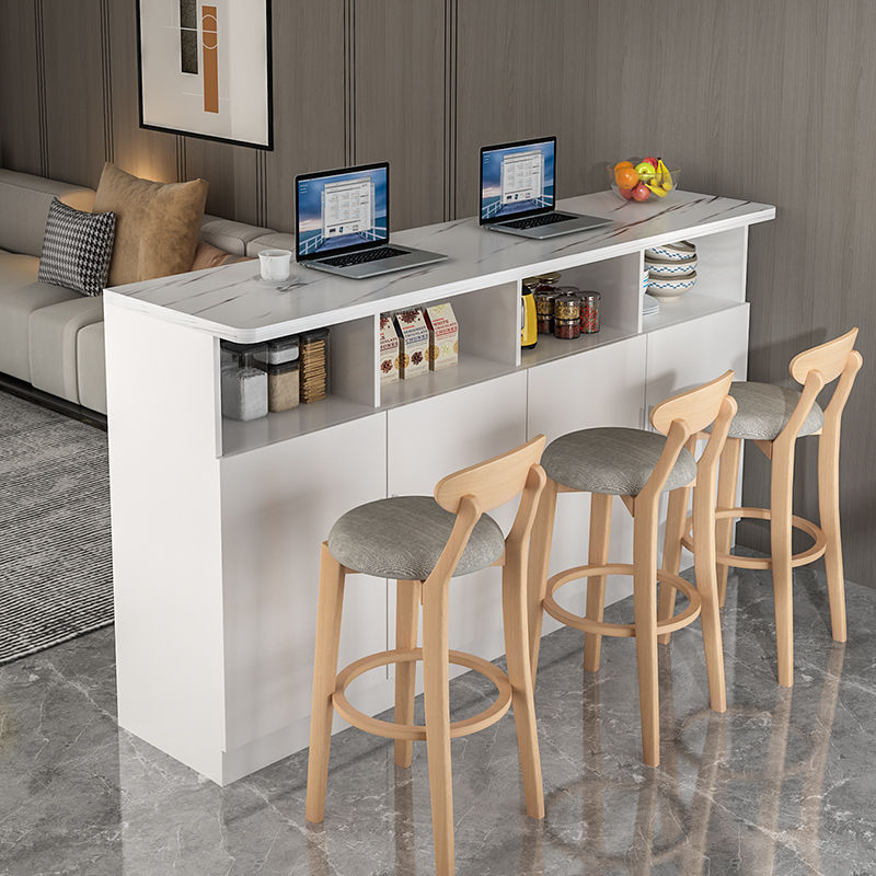 岛台吧台家用桌厨房餐厅成人柜柜现代人造板小靠墙高脚桌速卖通