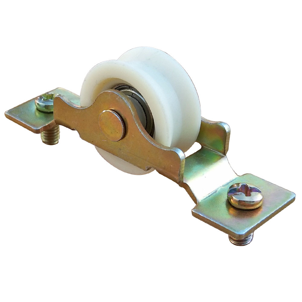 老式65铝合金滑轮滚珠轴承加纤加强尼龙轮子推拉平移门窗下轮配件