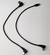 90度弯头USB数据线 侧弯type-c充电线 USB弯头对TYPE-C弯头数据线