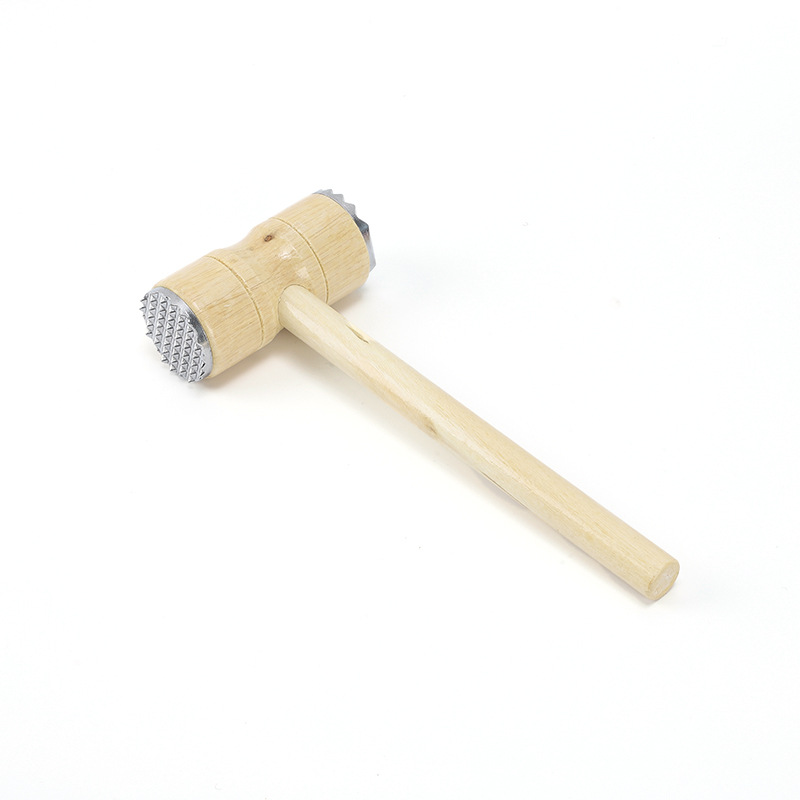 Multi-Purpose Kitchen Tenderizer Double-Sided Steak Hammer Solid Wood Hammer Household Meat Tenderiser