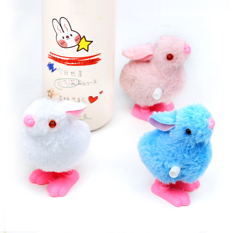 Winding Chick Clockwork Chick Simulation Plush Toys Jumping Chick Stall Hot Sale Children's Nostalgia Toy