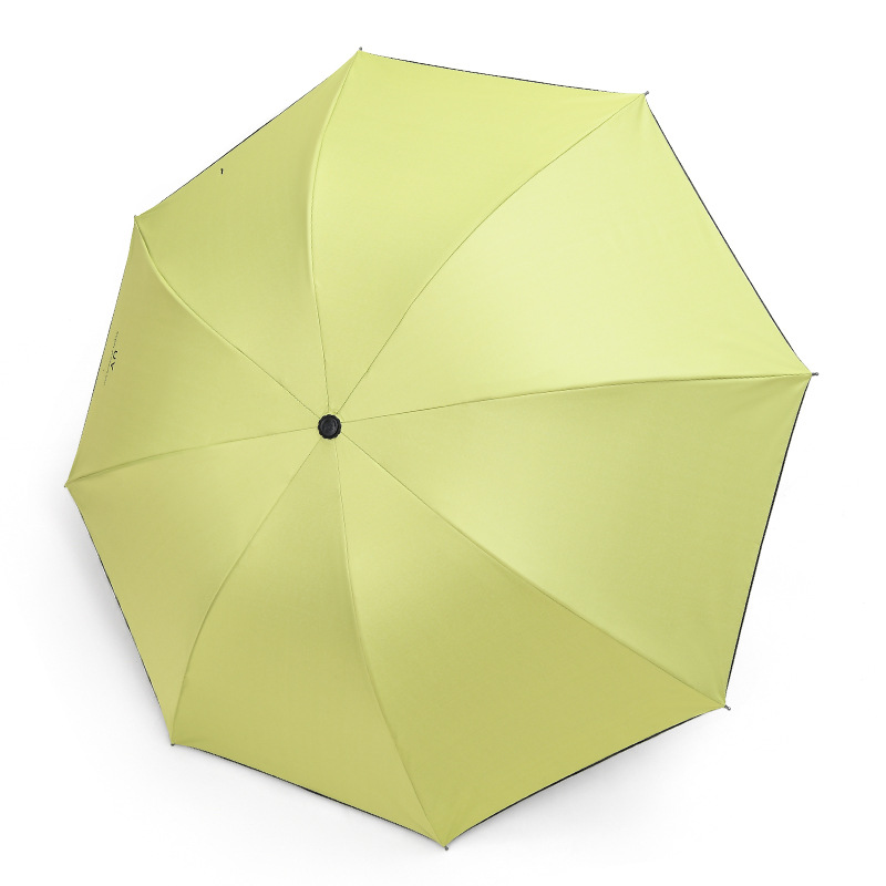 新色系手动字母uv折叠伞男女学生晴雨两用黑胶防晒遮阳伞广告logo