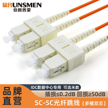 SC-SC多模双芯光纤线电信级万兆低烟无卤网线收发器尾纤跳线10米
