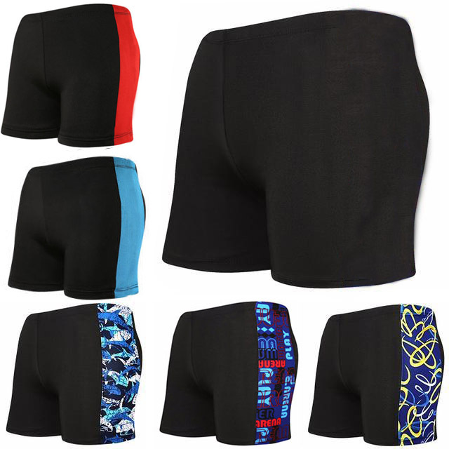 Men's plus-Sized plus Size Boxer Swimming Trunks Fashion Printed Men's Hot Spring Swimming Shorts plus-Sized Pants Wholesale