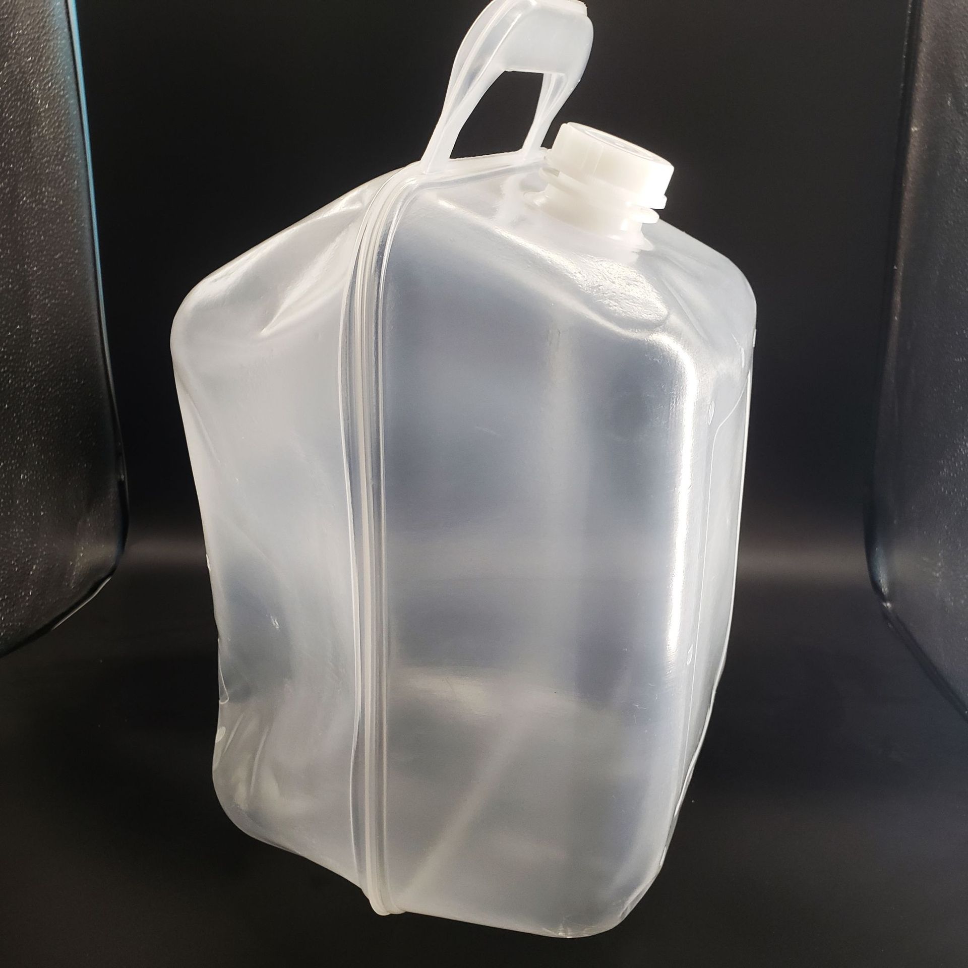 10L透明塑料软壶 户外用水袋 把手便携式壶 折叠桶装壶