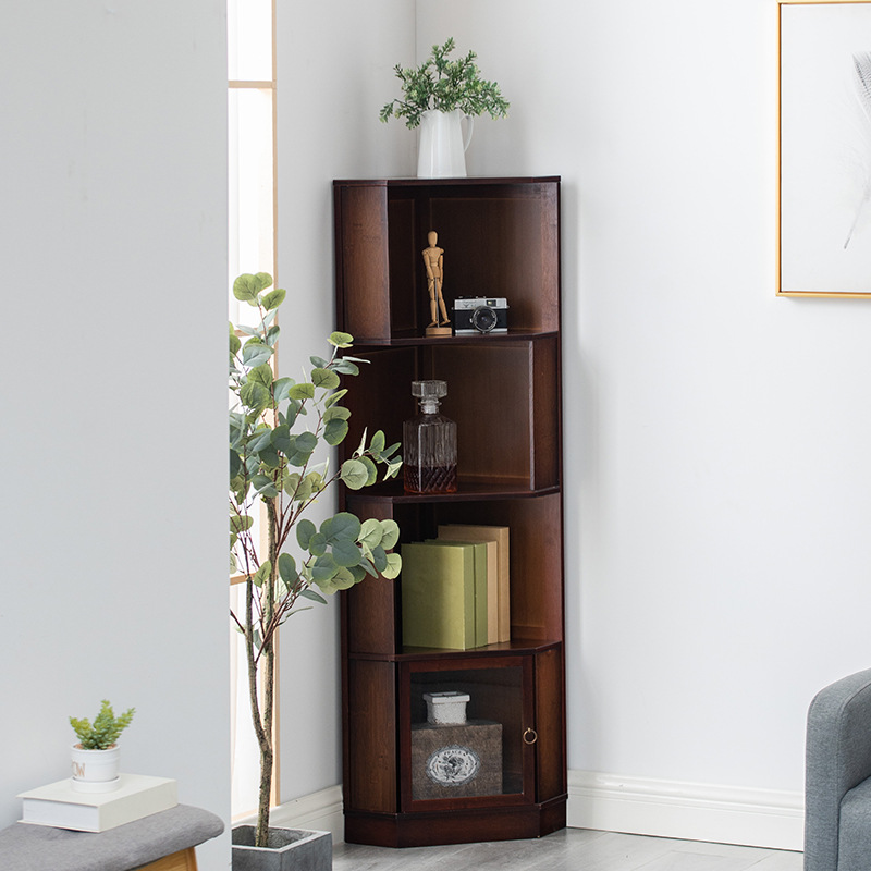 简约实木转角柜客厅三角柜酒柜厨房墙角餐边柜靠墙角落柜置物柜