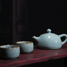 龙泉青瓷茶具陶瓷旅行功夫茶具套装 商务开业活动礼品 3头西施壶